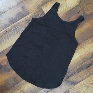 Black Chaser Linen Tank Small